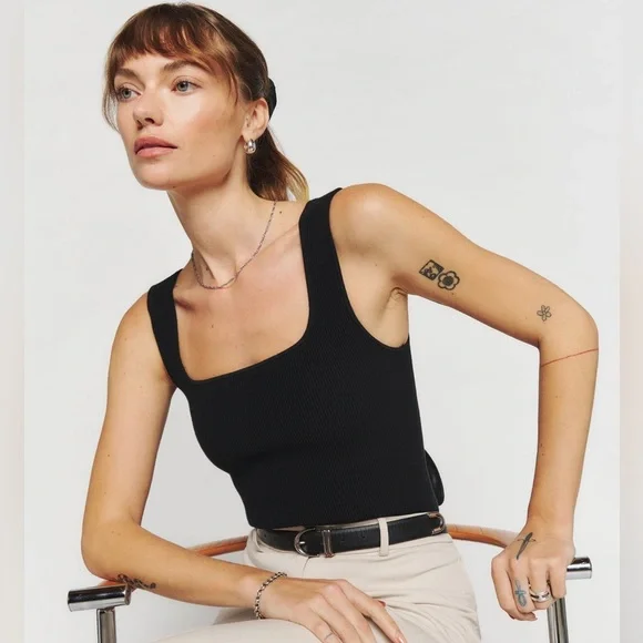 Reformation Tops Reformation Julia Ribbedknit Tank Top Size Xs